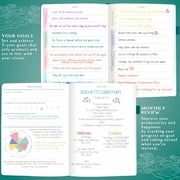 Legend Planner PRO Undated Hourly Schedule Weekly Daily Organizer with Time Slots, Habit Tracker, Budget Pages, A4 8.5x11 Eco-Leather Hardcover, Dark Teal