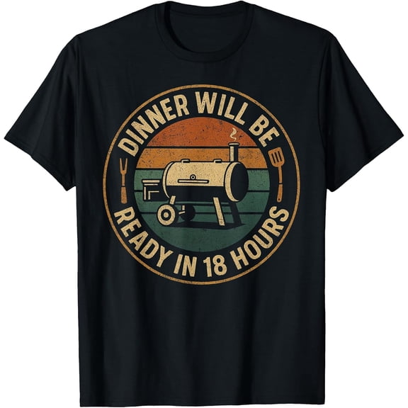 BBQ Dad Funny Smoking Meat Smoker Barbecue Dad Mens T-Shirt