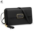 thumbnail image 3 of PULLIMORE Small Crossbody Bag for Women PU Leather Cell Phone Shoulder Purse Handbag with Card Slots (Black), 3 of 9