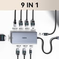 thumbnail image 2 of Estación de acoplamiento HODO USB C 9 en 1 para Dell HP con 3 monitores, 2 of 8