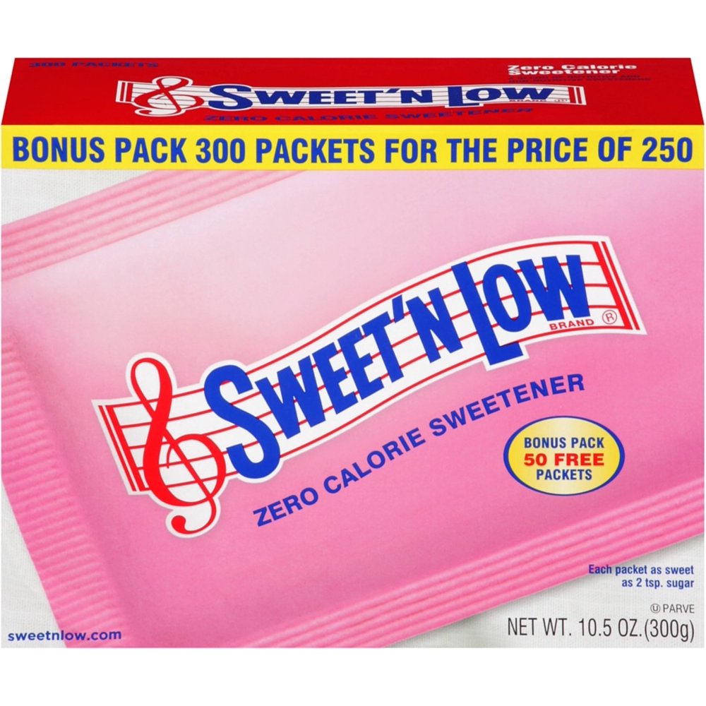 Sweet 'N Low Sugar Substitute Powder Packets 300 Each (Pack of 2)