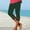 A#Green, variant on DPTALR Women's Summer High-Waisted Solid Color Slim-Fit Yoga Gym Capris,Brown,Size L