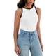 thumbnail image 4 of ATHLECHIC Camisetas Casual Sin Mangas de Verano para Mujeres con Cuello Redondo y Bloque de Color M Blanco Negro, 4 of 5