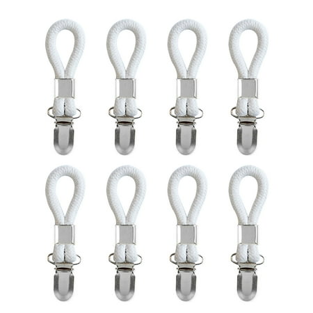 

CHAOMA Cotton Rope Loop Tea Towel Clips 8pcs/set Hanging Storage Clamp Holder for Home Kitchen Office Document File Foder