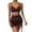 Brown, variant on Lilgiuy Women's Solid Color Hollow Out Tight Fitting Camisole Party Club Dress