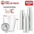 thumbnail image 5 of Stock Your Home 1,000 Mini Plastic Shot Glasses (1oz) Clear Disposable Cups for Jello Shots, Wine Tasting, Liquor, Whiskey, Pudding, Sample Cup for Halloween and Elegant Parties, 5 of 7
