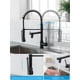 thumbnail image 4 of Aimadi Grifo De Cocina Grifo De Cocina Negro Grifo Comercial Con Rociador Monomando Grifo De Fregadero De Cocina Con Resorte De Un Solo Orificio Negro Mate, 4 of 5