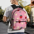thumbnail image 6 of Pofeuu Strawberry and Ladybugs Print Laptop Backpack Travel Canvas Backpack for School Lightweight and Comfortable Backpack College Backpack Schoolbag, 6 of 6