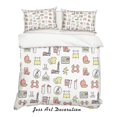 thumbnail image 2 of 3D Cartoon Sports Equipment Note Fruits Quilt Cover Set Bedding Set Pillowcases, 2 of 2