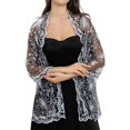 thumbnail image 4 of HNMKIU Wraps Women Sequins Moon Scarves Evening Dress Shawls Elegant Glitter Wrap Stole Accessory for Party Wedding Grey,One Size, 4 of 9