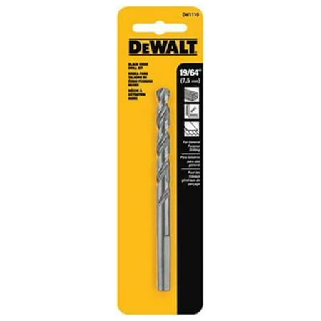 UPC: 0885911248679 | DEWALT DW1119 G Jobber Drill Bit  19/64 in Dia  4.38 in OAL  Parabolic Flute  19/64 in Dia Shank  Round Shank