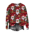 thumbnail image 4 of Pstuikys Cardigans à Capuche Surdimensionnés pour Femmes, Mode Femmes Décontracté Manches Longues Imprimé Col Rond T-Shirt Ample, Hauts Blouse, 4 of 4