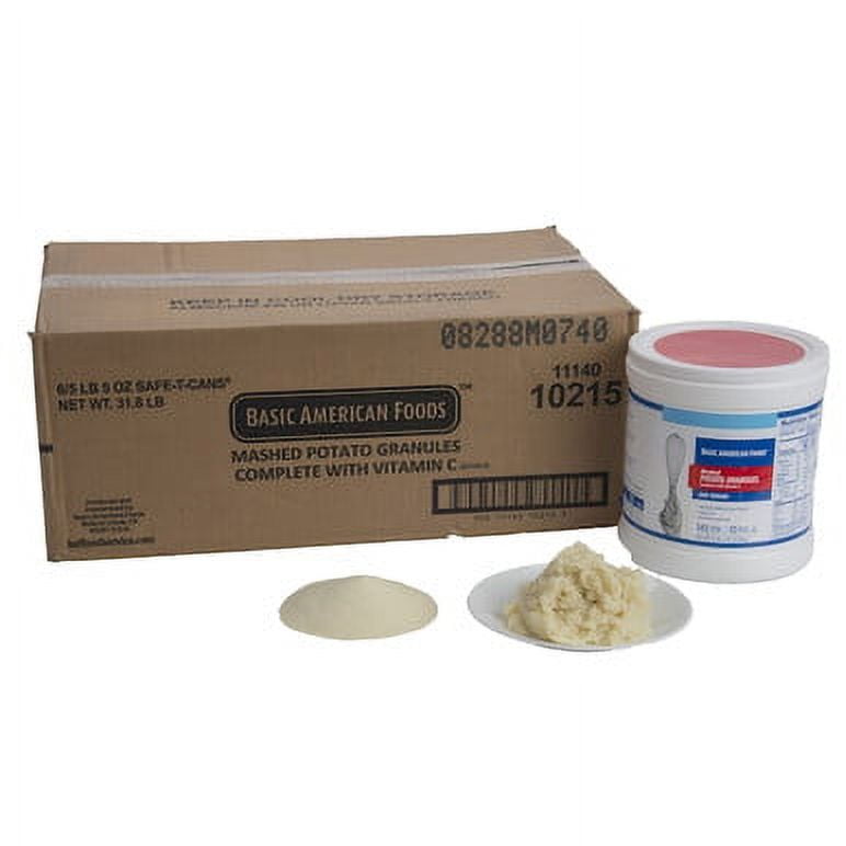 6 Packs : Basic American Foods Saf-T-Can Instant Mashed Potatoes, 85 Ounce -- 6 per Case.