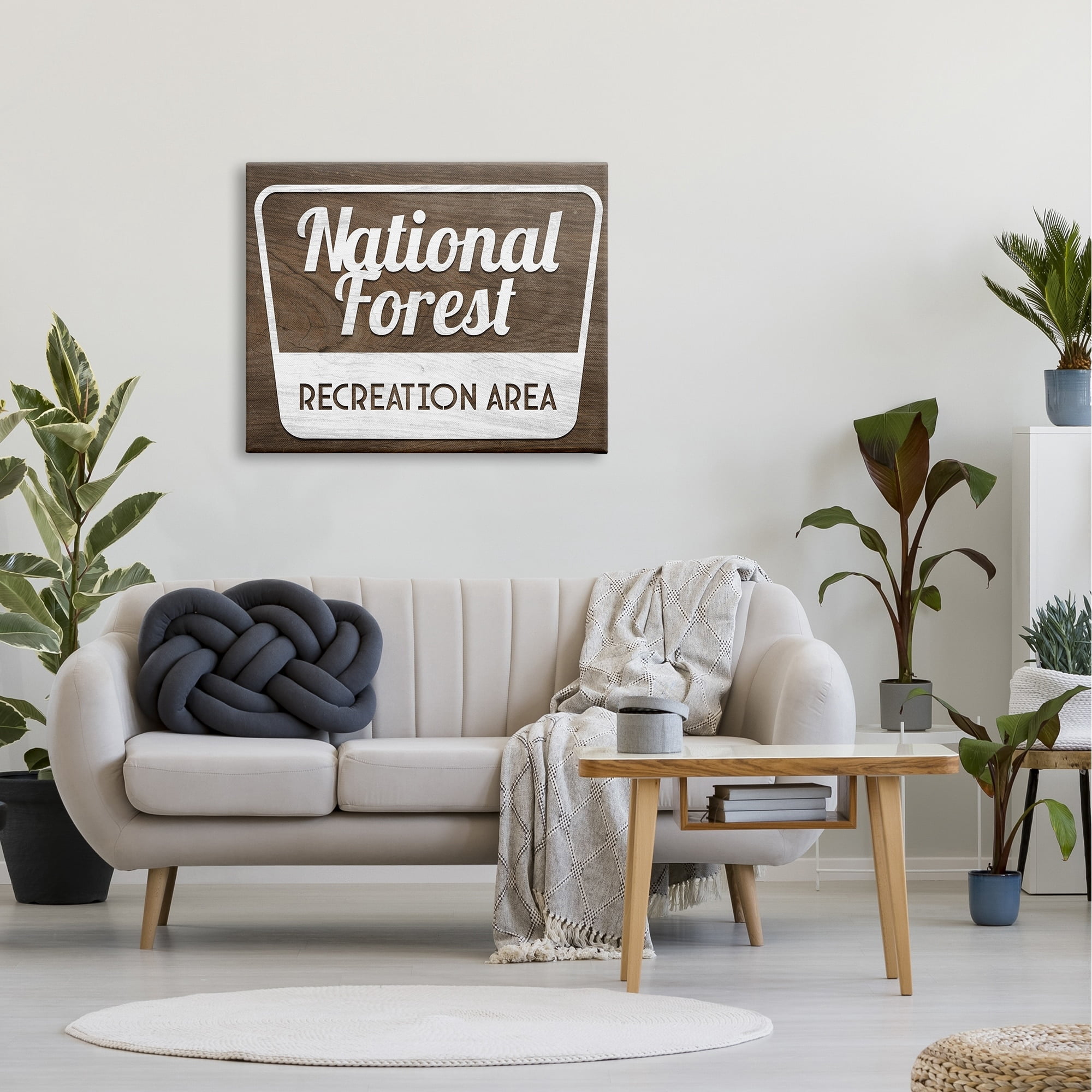 Stupell Industries National Forest Recreation Rustic Grain Pattern Sign, 40 x 30, Design by Lil' Rue