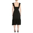 thumbnail image 3 of BCBG Paris Women's Ruffle Strap Midi Dress, 3 of 8
