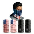 thumbnail image 2 of ARMORAY Neck Gaiter Face Mask - 4 Pack Washable Cloth Face Cover for UV Protection, Dust Shield, Outdoor Wrap for Men, Women, and Kids, Black & USA Design, 2 of 9