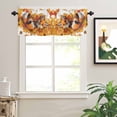 thumbnail image 2 of Fall Cute Valances for Windows Fox Maple Leaves Rod Pocket Curtain Valance Window Treatment Short Curtains for Kitchen Living Room, 54"x18", 2 of 5