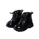 thumbnail image 1 of UKAP - Botas de combate para niños y niñas, botines impermeables, botas de piel sintética con cordones y cremallera, 1 of 5