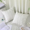 thumbnail image 4 of Fundas de almohada Mixweer Coquette de poliéster blanco crema, 45 x 45 cm, 4 of 6