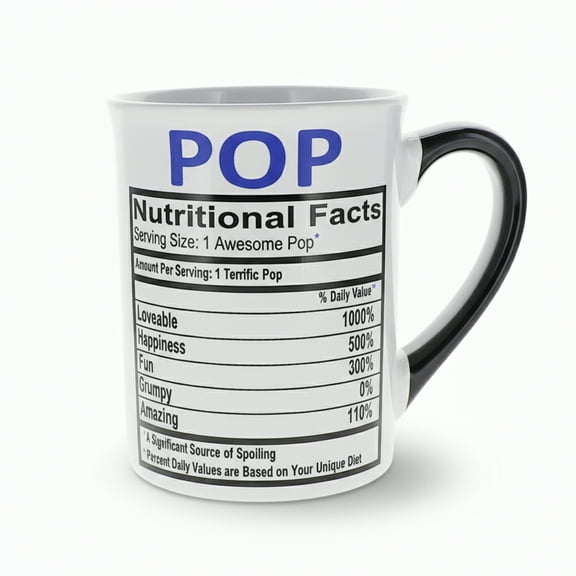 Cottage Creek Pop 16 oz. Coffee Mug, White with Letter Print