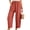 C1-Brick Red, variant on Women's High Waisted Palazzo Pants Casual Loose Dark Brown Wide Leg Trousers with Pockets Drawstring Flowy Pants, Size L