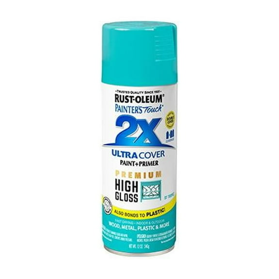 Rust-Oleum Painter's Touch 2X Ultra Cover High-Gloss St Tropez Paint Primer Spray Paint 12 oz
