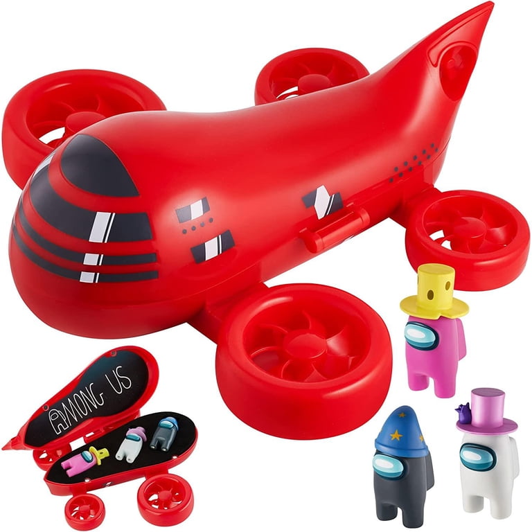 Among Us Airship 3ct Exclusive Crewmate Figures Pink Black White