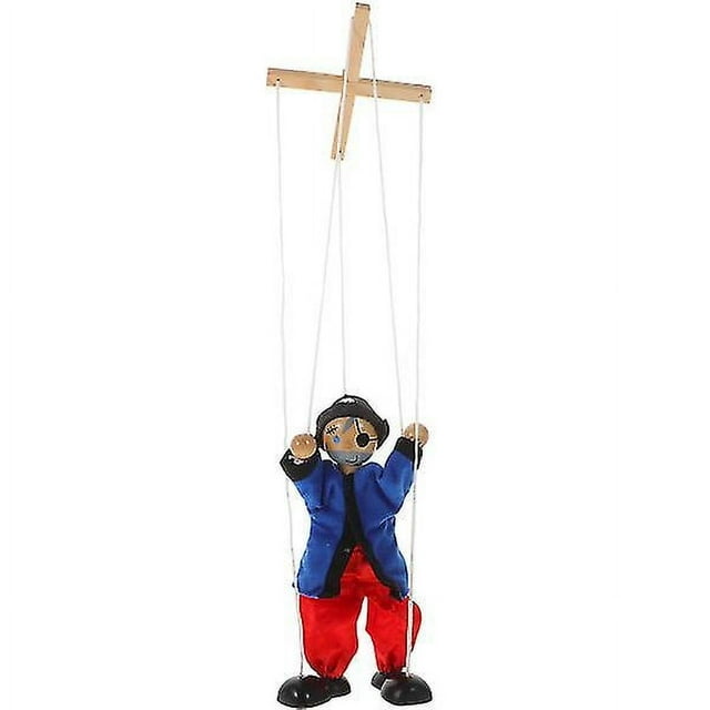 2 Pcs Pirate Marionnette Marionnette à Ficelle Bois Pirate Ficelle Marionnette Marionnette Spectacle Jouet Interactif Pirate Jouet-SHUNJING
