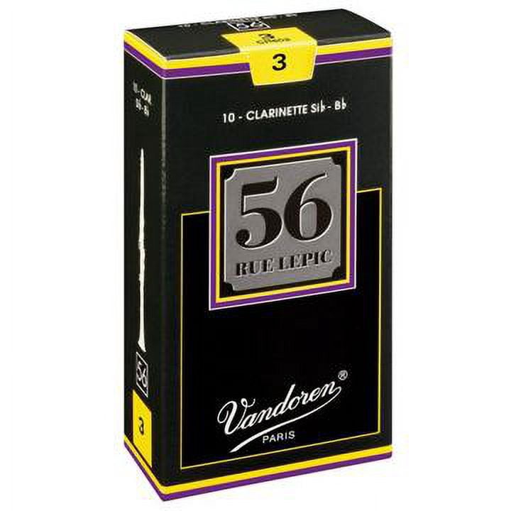 Vandoren Bb Clarinet 56 Rue Lepic Reeds Strength #2.5; Box of 10