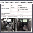 thumbnail image 2 of EKR Sierra Car Seat Covers Custom Fit for 2019-2026 GMC Sierra 1500 AT4,Denali,Elevation, SLT & 2019-2025 Sierra 2500HD/3500HD AT4, Denali(CrewCab) ,Rear Bench with Armrest ,Leather(Black), 2 of 8