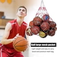 thumbnail image 4 of Bolsa De Baloncesto Bolsa de red de baloncesto con cordón de celosía, bolsas de almacenamiento de malla para llevar pelotas de juego multideportivas, 4 of 4