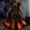 09_Black, variant on KICILVS Gothic Clothes For Women Black Spiderweb And Spider Print Flowing V Neck Long Maxi Dress Halloween Cosplay Gothic Party Dress