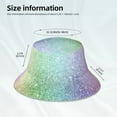 thumbnail image 6 of Bingfone Beautiful Glitter Bucket Hat For Men Women,Packable Reversible Printed Sun Hats,Fisherman Outdoor Travel Hiking Beach Caps, 6 of 9