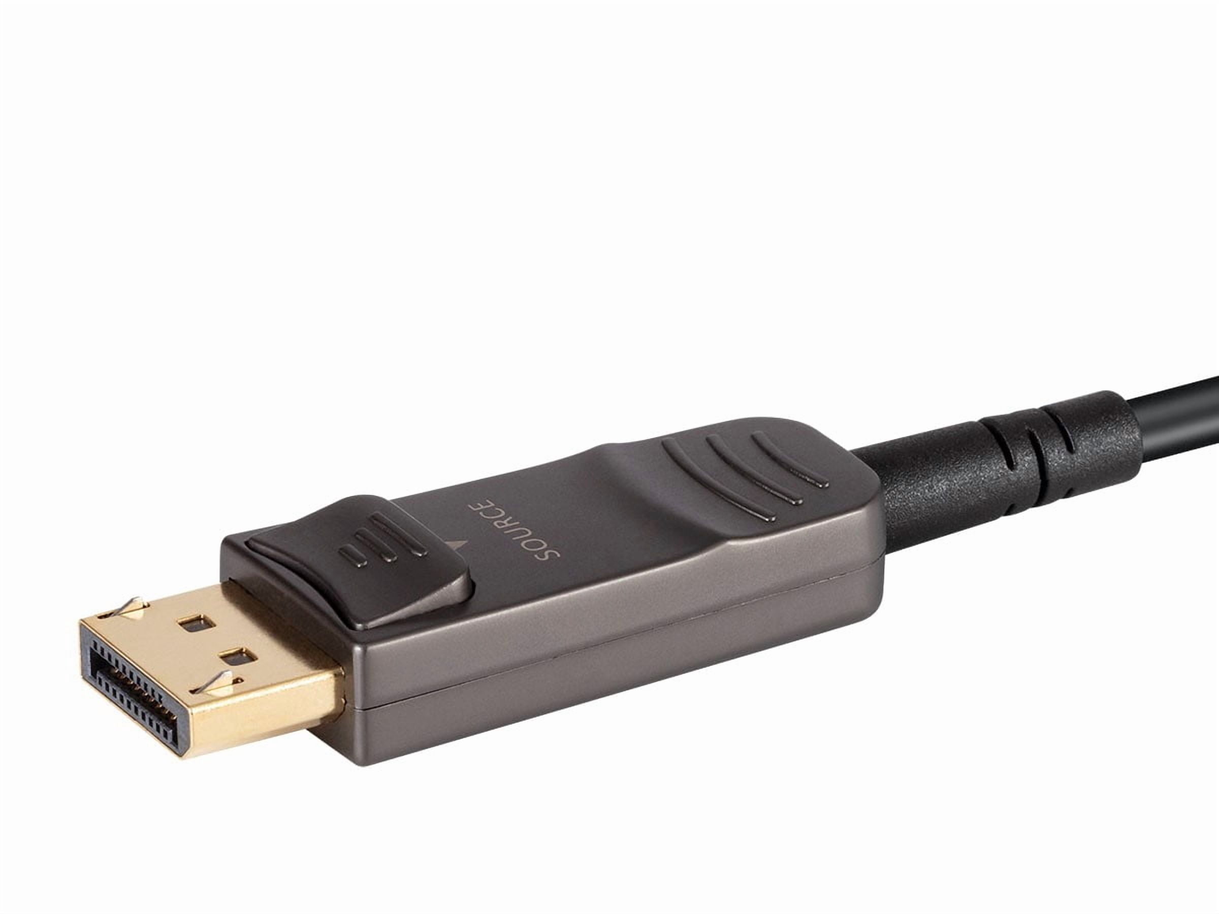Monoprice DisplayPort to HDTV Cable - 50 Feet, 4K@60Hz, AOC, Transmits Up To 100 Feet, Ultra Slim Design, Dynamic HDR - SlimRun AV Series