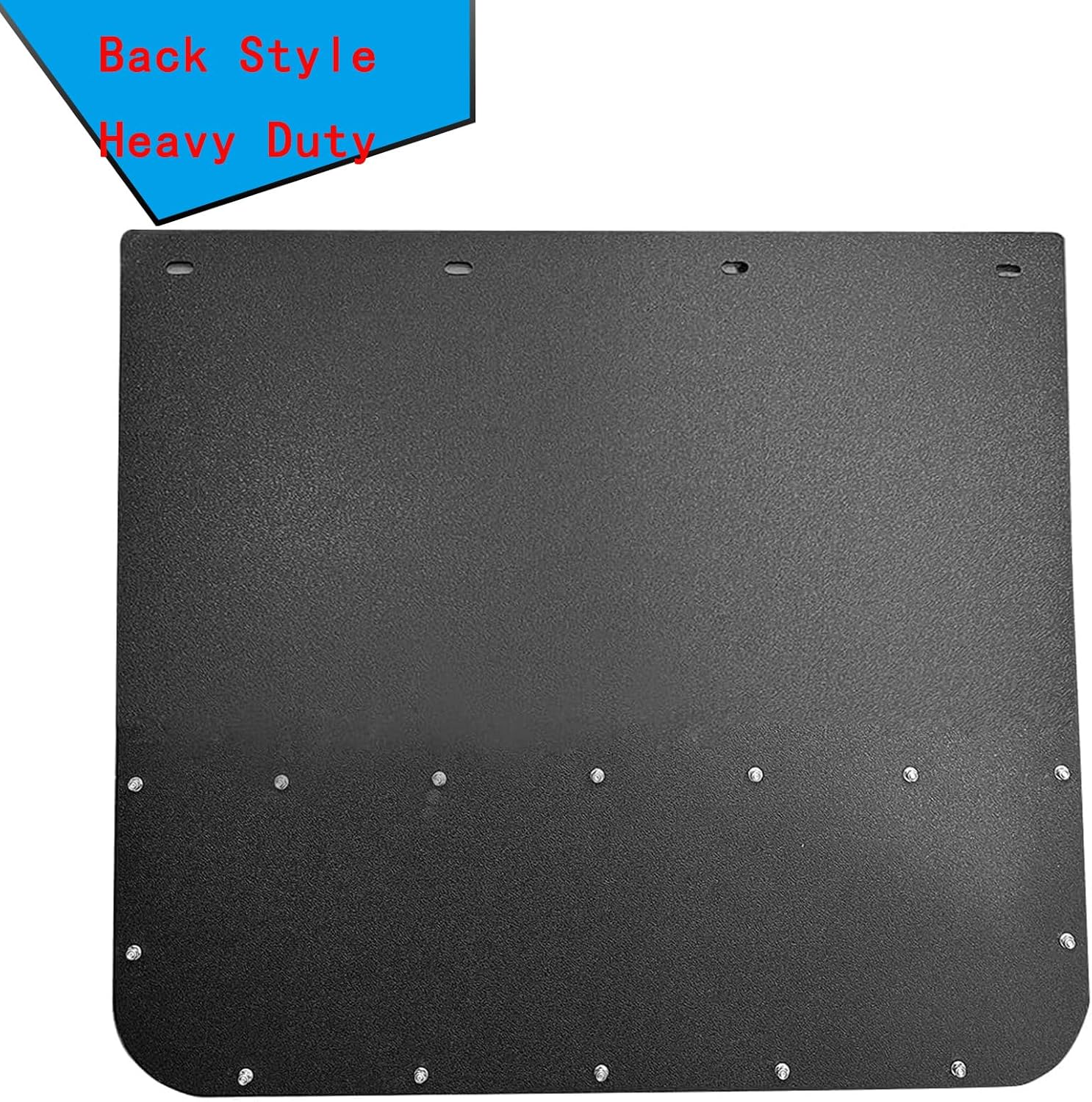 Pair Universal 24" x 24" Mud Flaps w/Stainless Steel Weight for Semi-Truck Trailer Truck, Splash Guard with Heavy Duty Mud Flap Weights Bottom (24in x 24in)