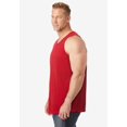 thumbnail image 3 of KingSize Men's Big & Tall Shrink-Less Lightweight Tank - 6XL, Red Marl, 3 of 4