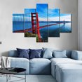 thumbnail image 2 of TISHIRON 5PCS Framed Canvas Wall Art Set,60"x40" Golden Gate Bridge Canvas Art Decor, 2 of 7