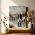 thumbnail image 6 of Vintage Ice Skating Portrait Canvas Wall Art，Winter Scene Decor for Living Room Bedroom Office Hallway Study, 6 of 8