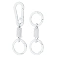 thumbnail image 1 of Uxcell Keychain Clips with O Rings, Quick Release Key Chain Rings Spring Double Ring Keychain Holder Spring Snap Hook Organizer for Car Keys, Backpack, Women, Man White, 1 of 7