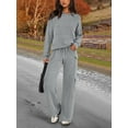 thumbnail image 4 of 2 Piece Sets for Women Fall Sweatsuits Outfits Lounge Matching Hoodie Set Travel Winter Clothes Gray XXL, 4 of 7