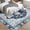 Blue, variant on EastVita Area Rugs Carpets Washable Vintage Floral Area Rug 9*12- Non-Slip Print,Non-Shedding,Soft Foldable Carpets for Dining Room,Bedroom,Living Room,Kitchen Entryway,Grey Gray tone 9*12ft