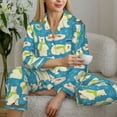 thumbnail image 6 of Wukai Cute Polar Bear Fishing Print Women's Pajama Set,PJ Set,Lounge Sets For Women Soft Long Sleeve Sleepwear Comfort and Style-Medium, 6 of 7