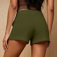 thumbnail image 4 of Womens Shorts with Pockets Summer Golf Workout Running Shorts Army Green Casual High Waisted Size L, 4 of 6