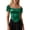 1—Green, variant on Women’s off Shoulder Corset Tops Satin Strapless Short Sleeve Bustier Crop Top Summer Bodycon Slim Fit Waisted Asymmetrical Fashion T-Shirt for Night out Party Wear 1—Pink M