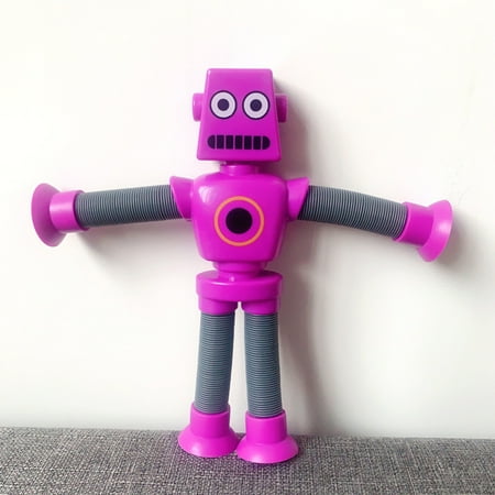

Telescopic Suction Cup Robot Toy Parent-Child Interactive Decompression Toy for Party Favors Travel Toy-Purple