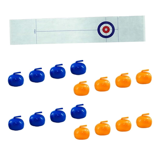 Juego de curling de mesa, juego de deportes de interior, divertido juego familiar para niños, viajes, adultos 16 rodillos Cola Juego de curling