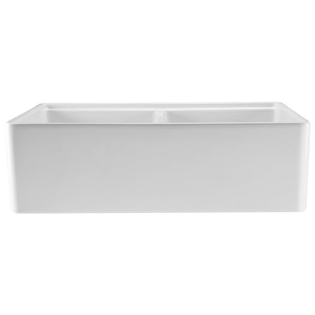 KFFKFF 33x20 inch Farmhouse Sink, White Fireclay Workstation Sink, Undermount Double Bowl with Accessories, Apron Front Kitchen Sink for Household Use