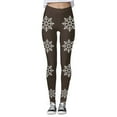 thumbnail image 3 of WILLBEST Leggings de Yoga de Cintura Alta con Estampado de Copos de Nieve Navideños para Mujer, Mallas Elásticas para Entrenamiento Deportivo para Correr Y Fitness Mediana, 3 of 4