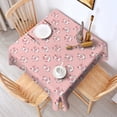 thumbnail image 2 of Pink Cow Heart Pattern Square Tablecloth,Waterproof Square Table Cover,Wipeable Spillproof Washable Table Cover for Home Kitchen Party Decor 52"x52"(132x132cm), 2 of 6