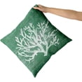 thumbnail image 5 of Coastal Coral Pillow Covers Set of 2, Decorative Summer Beach Ocean Themed Pillow Cases Green Wood Deck Nautical Cotton Square Couch Cushion Cover for Sofa Bed Living Room Cozy Home Decor 16x16 Inch, 5 of 6